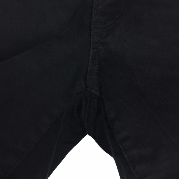 AMERICAN EAGLE Midi Jean Shorts Cut Off Raw Distressed Hem Black Wash Size 4 - Picture 6 of 10